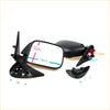 Black plastic side view mirror assembly with rectangular reflective surface for toyota hilux 5th gen 1988-1998