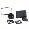 Black plastic side-view mirror assembly with mounting brackets for mitsubishi l200 warrior strada g-cab 1996-2006
