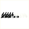 Black plastic door panel clip set with clear suction cup attachments for mazda 600 800 cosmo chantez and capella