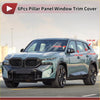 Silver metallic pillar panel window trim cover set for bmw suv shown from the back side