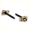 Black and gold door stopper 2-pcs for Toyota Hilux 4Runner 1988-1997 with metal frame and rubberized parts shown from back side