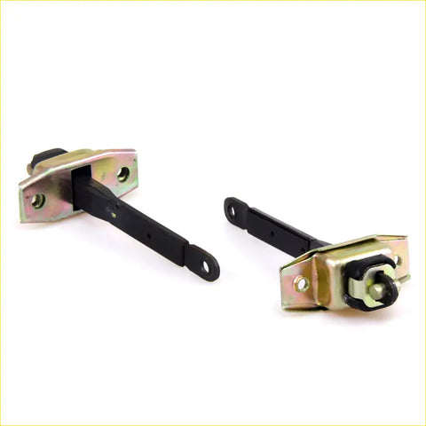 Black and gold door stopper 2-pcs for Toyota Hilux 4Runner 1988-1997 with metal frame and rubberized parts shown from back side