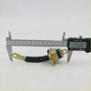 Metallic door stopper for toyota hilux 1997-2005 with black rubber grip and gold metal parts measured at 135.88 mm