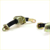 Gold-colored metal door stopper with black rubber strap for toyota hilux 2wd 4wd 1997-2005 car seat belt buckle