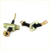 Pair of gold-plated metal door stopper latch assemblies with black rubber sleeves for toyota hilux 2wd 4wd 1997-2005