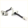Black and silver door stopper x2 for Toyota Hilux ute 2004-2015 showing back side with metallic brackets and rubber handles