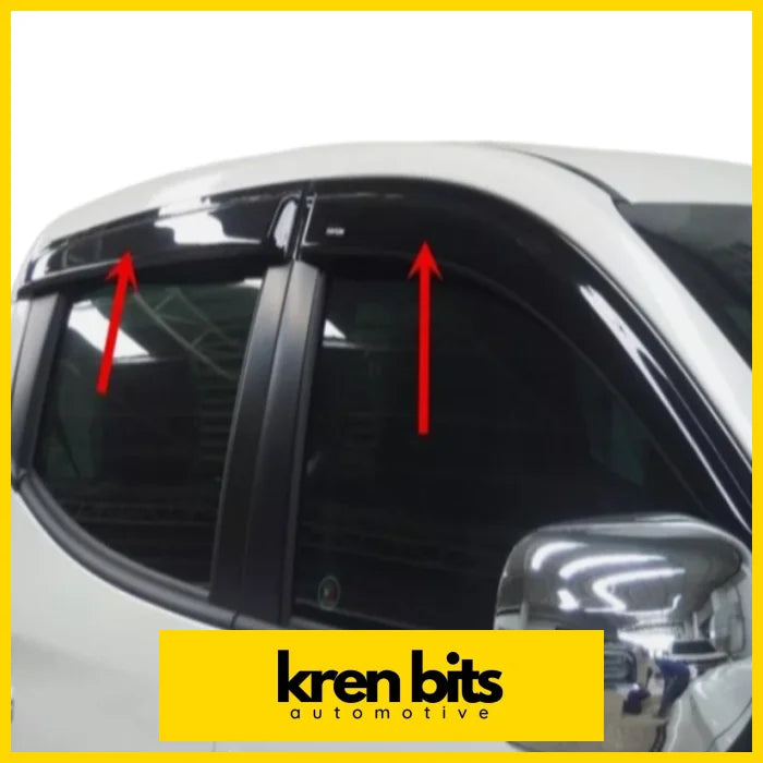 Door Visors/ Window Monsoons Weather Shields Mitsubishi Triton 2015-2018/2019-2023