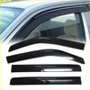 Black glossy plastic door visors weather shields for nissan navara d40 side windows to block rain and sun