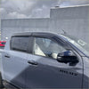 Gray metallic toyota hilux with black door visors and window monsoons weather shields 2015-current model