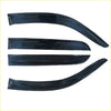 Set of four black glossy plastic door visors weather shields for toyota hilux 2015 to current windows