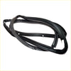 Black rubber door weatherstrip for Toyota Hilux 1988-1997 with reinforced edges and pre-drilled mounting holes