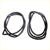 Black rubber door weatherstrip seals with red and green tabs for mitsubishi triton forte l200 window frames
