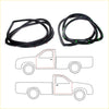 Black rubber door weatherstrip seals with green and red tabs for mitsubishi triton forte l200 pickup truck frames