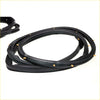 Black rubber door weatherstrip seal strips with gold metal fasteners for nissan sentra sunny sedan b13 1990-1994