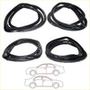Black rubber weatherstripping seals with gold fasteners for nissan sentra sunny sedan b13 1990-1994 car doors