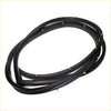 Black rubber door weatherstrip set for daihatsu mira hatchback with evenly spaced gold metal fasteners