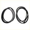 Black rubber door weatherstrip strips with small metal fasteners for daihatsu mira hatchback l80 and cuore
