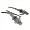 Silver metal door window regulator assemblies with brass gears and black rubber tips for datsun nissan 620 1972-1979