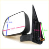 Black plastic manual door wing mirror with rectangular reflective surface and mounting bracket for toyota hilux mk5 d4d