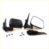 Black plastic manual side mirror assembly with mounting bracket and screws for toyota hilux mk5 d4d 1997-2005