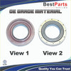 Two industrial drive axle shaft seals for Jeep Wrangler 2018-2024 with pink and silver metallic bearing rings