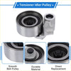 Drive belt idler pulley for toyota hilux 2004-2018 silver metallic with black rubber groove and durable material