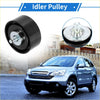 Black rubber-coated drive belt idler pulley with metallic threaded shaft for toyota tacoma 2005-2022 automotive use