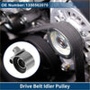 Drive belt idler pulley for toyota tundra 2000-2004 black rubber with metallic housing installed on engine components