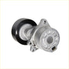 Silver metallic engine belt tensioner with black rubber pulley and molded mounting flanges for nissan x-trail t30 2.5l petrol