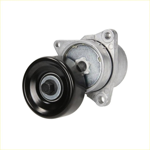 Black rubber-coated drive belt tensioner with metallic housing and bracket for nissan x-trail t30 2.5l petrol
