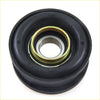 Black rubber idler pulley with brass bearing housing and silver inner race for 2wd nissan pathfinder driveshaft center bearing