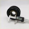 Black rubber drive shaft center bearing with metallic inner ring measured at 43.72 mm for 2wd nissan pathfinder