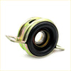 Black rubber drive shaft center support bearing with gold metal clamp and side tabs for toyota hilux 1988-1997
