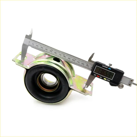 Black rubber drive shaft center support bearing with metallic bracket measured by digital caliper for toyota hilux 1988-1997