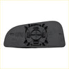 Black plastic rearview mirror housing with molded tabs and circular design for drive side tow mirror on dodge ram 1500 2500 3500 back side