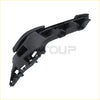 Black plastic driver side front headlight bracket with molded angular design for ford f-150 2015-2017