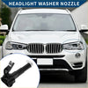 Driver side black plastic headlight washer nozzle with white cap and metal bracket for toyota land cruiser 2008 2021