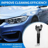 Driver side headlight washer nozzle for Toyota Prius XW30 made of black plastic with white base and metallic accents