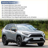 Silver driver side mirror cover cap for toyota rav4 xle 2019-2023 with black trim and integrated turn signal light