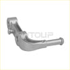 Silver metal driver side rear muffler exhaust bracket with angular design for ram 1500 2019 to 2024