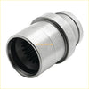Silver metallic driveshaft joint coupler with machined finish and internal gears for suzuki ozark 250 lt-f250