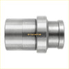 Silver metallic cylindrical driveshaft joint coupler with machined brushed finish for Suzuki Ozark 250 LT-F250