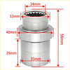 Silver metallic driveshaft joint coupler tool with black internal gear and markings for Suzuki Ozark 250 LT-F250