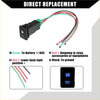 Black plastic toggle switch with labeled color-coded wires for direct replacement of driving lights on Toyota Landcruiser 4Runner