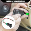 Back side of black plastic driving lights push button switch with green and red wiring for toyota landcruiser 4runner