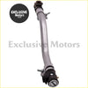 Silver metallic dropped drag link for toyota hilux 4wd ln106 with black rubber and metal fittings shown from back side