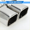Shiny chrome finished dual exhaust tips with sleek rectangular design for toyota raize 2020-2023 silver tone