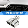 Shiny chrome finished dual exhaust tip with polished metallic finish and two cylindrical outlets for toyota raize 2020-2023