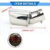 Shiny chrome stainless steel dual exhaust tip with angular design and threaded mount for toyota raize 2020-2023