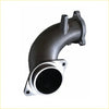 Gray metallic 304 cast dump pipe for toyota landcruiser 78 79 series 4.2l 1hd-fte with flanged ends and bolt holes